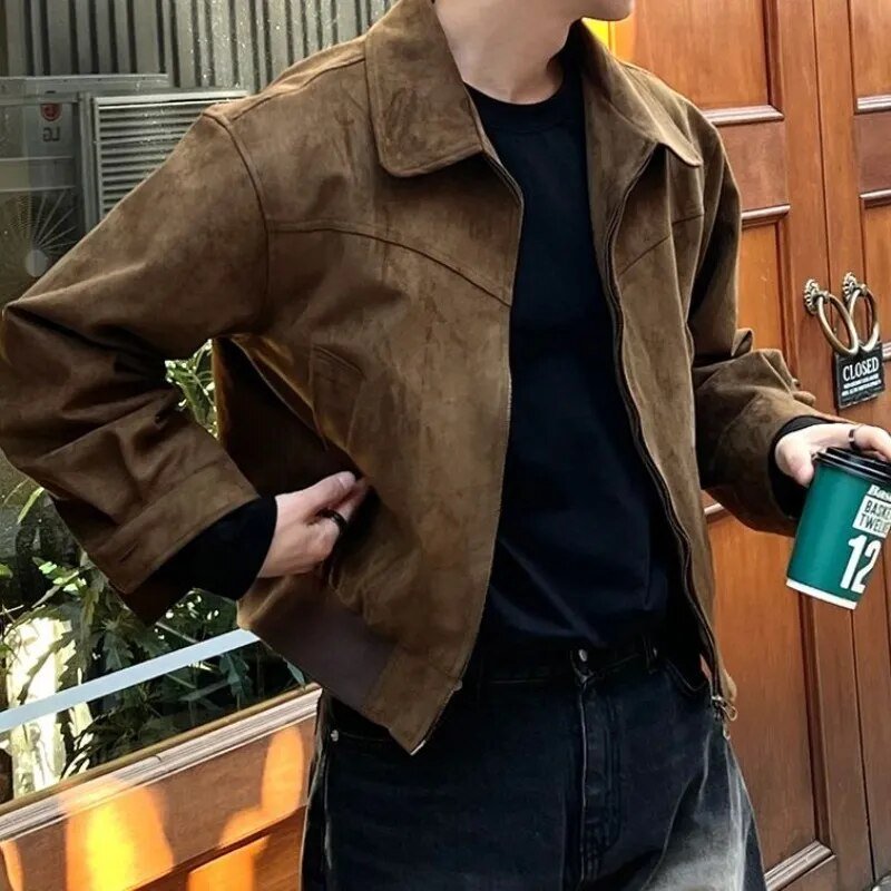 Men's Vintage Zip Front Jacket Casual Outerwear For Everyday Wear - Nalani - Fashion Clothing and Decor