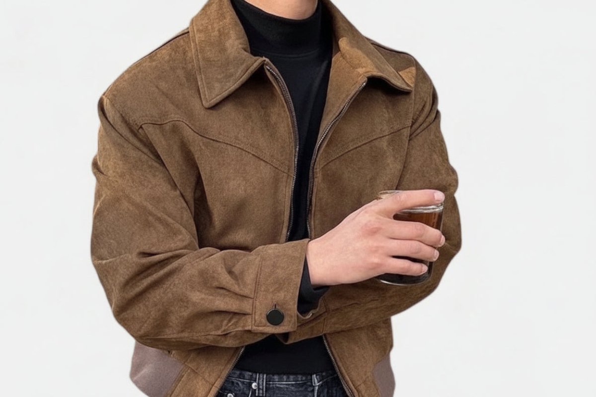 Men's Vintage Zip Front Jacket Casual Outerwear For Everyday Wear - Nalani - Fashion Clothing and Decor