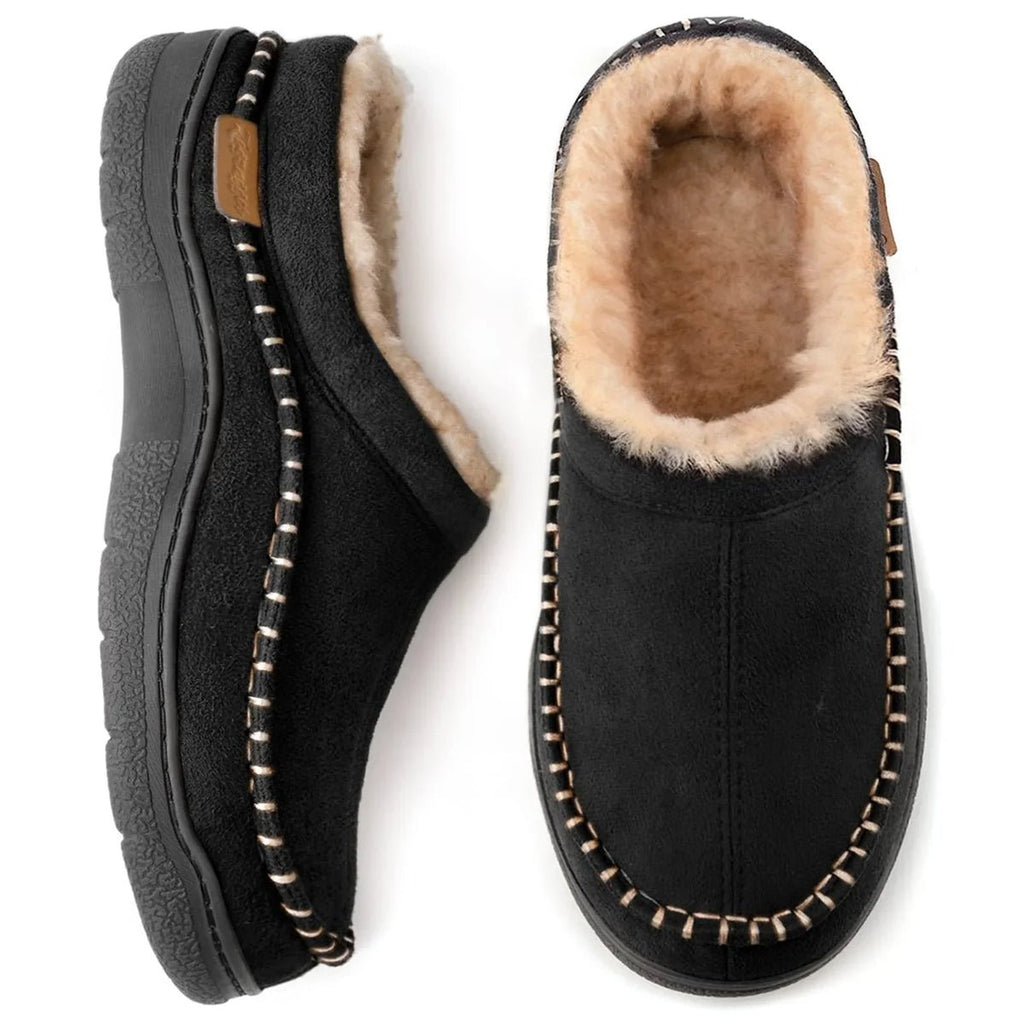 Men's Warm Lined Slippers – Closed Back House Shoes with Non-Slip Sole, Ankle High, 5 Colors, EU 38–47 – Mane - Nalani - Fashion Clothing and Decor