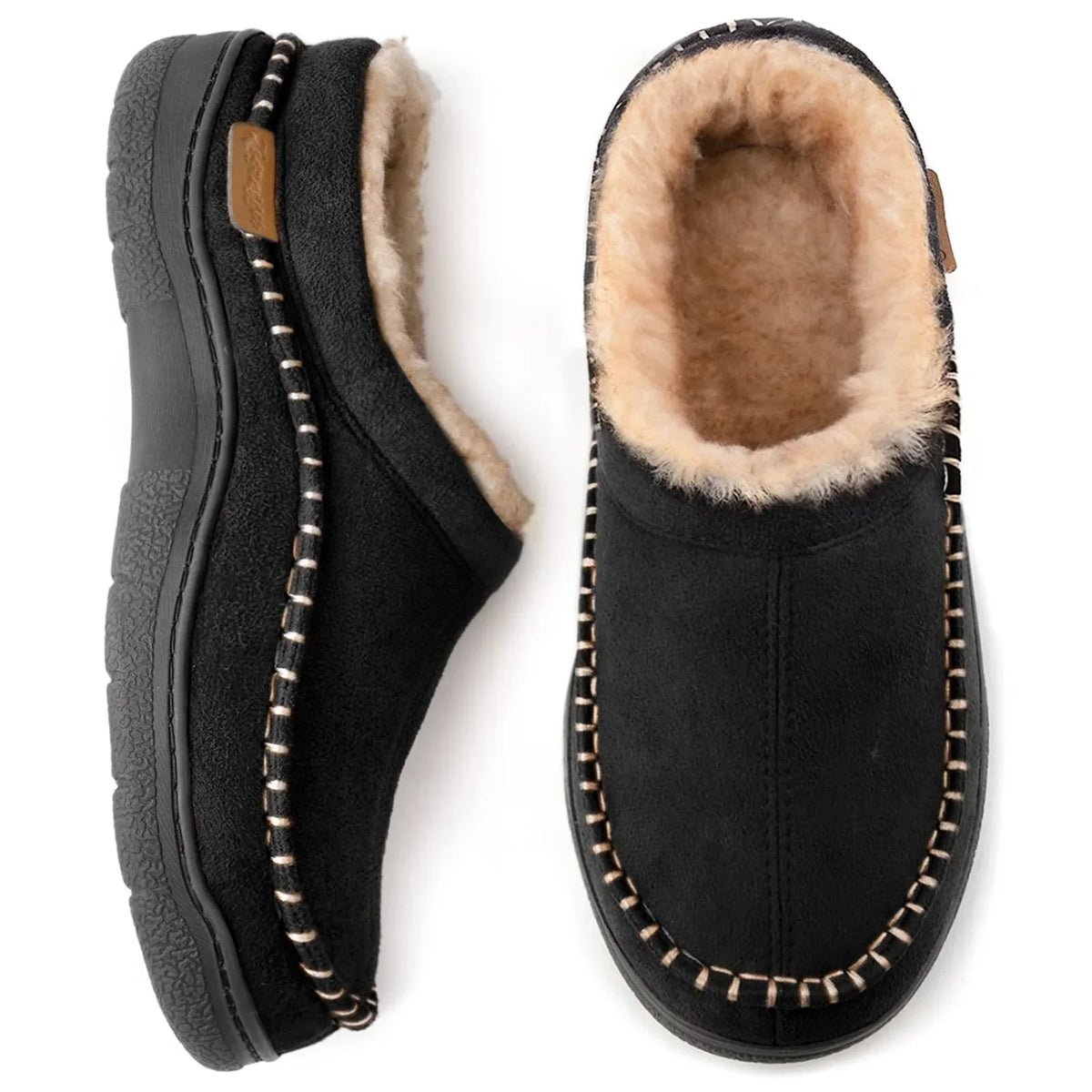 Men's Warm Lined Slippers – Closed Back House Shoes with Non-Slip Sole, Ankle High, 5 Colors, EU 38–47 – Mane - Nalani - Fashion Clothing and Decor