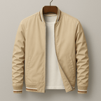 Mens Zip Front Bomber Jacket With Ribbed Collar Front Pockets - Nalani - UK Fashion Clothing and Decor