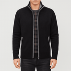 Mens Zip Up Cardigan With High Collar For Office Or Casual Wear - Nalani - UK Fashion Clothing and Decor