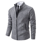 Mens Zip Up Hooded Knit Jacket With Funnel Neck For Layering - Nalani - Fashion Clothing and Decor