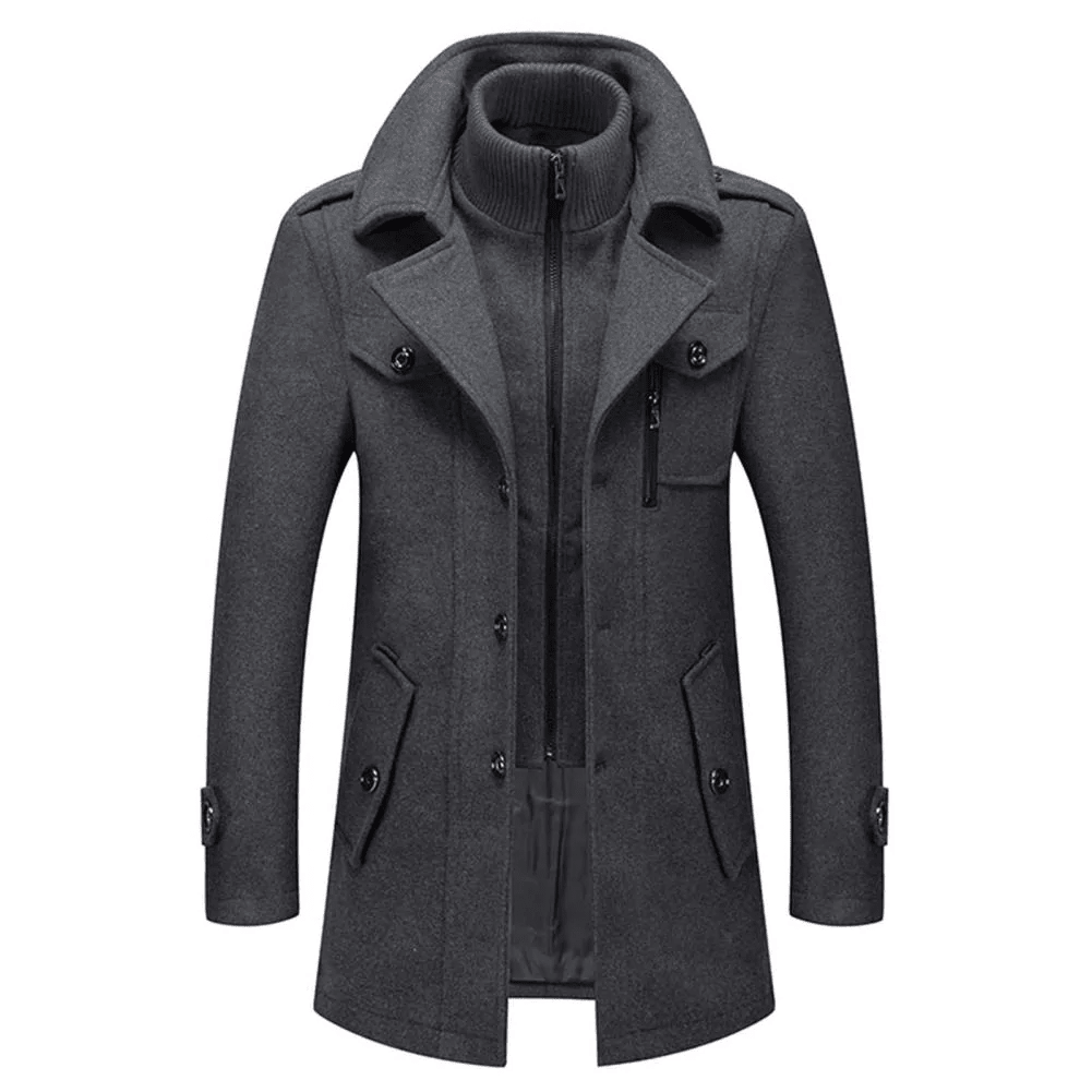 Military Inspired Tailored Jacket With Structured Layering - Nalani - Fashion Clothing and Decor