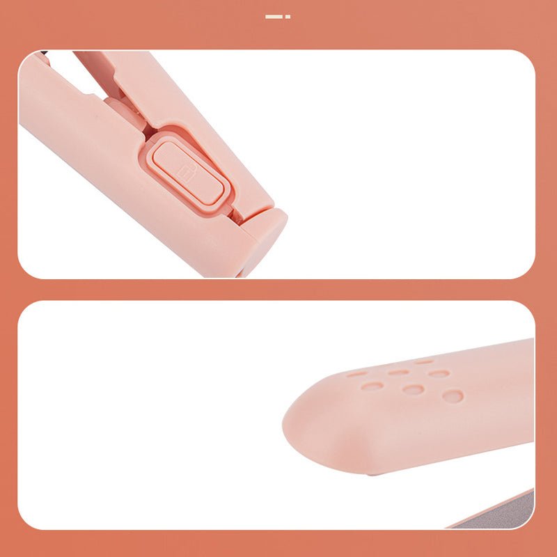 Mini Curling and Straightening Iron – 2-in-1 Travel Flat Iron & Curler, Ceramic Coating, Fast Heating, Compact Size – Lina - Nalani - Fashion Clothing and Decor