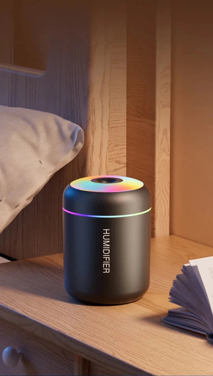 Mini Humidifier with Aromatherapy – USB Essential Oil Diffuser 6 oz with LED Light – Perfect for Car, Bedroom & Office - Nalani - Fashion Clothing and Decor