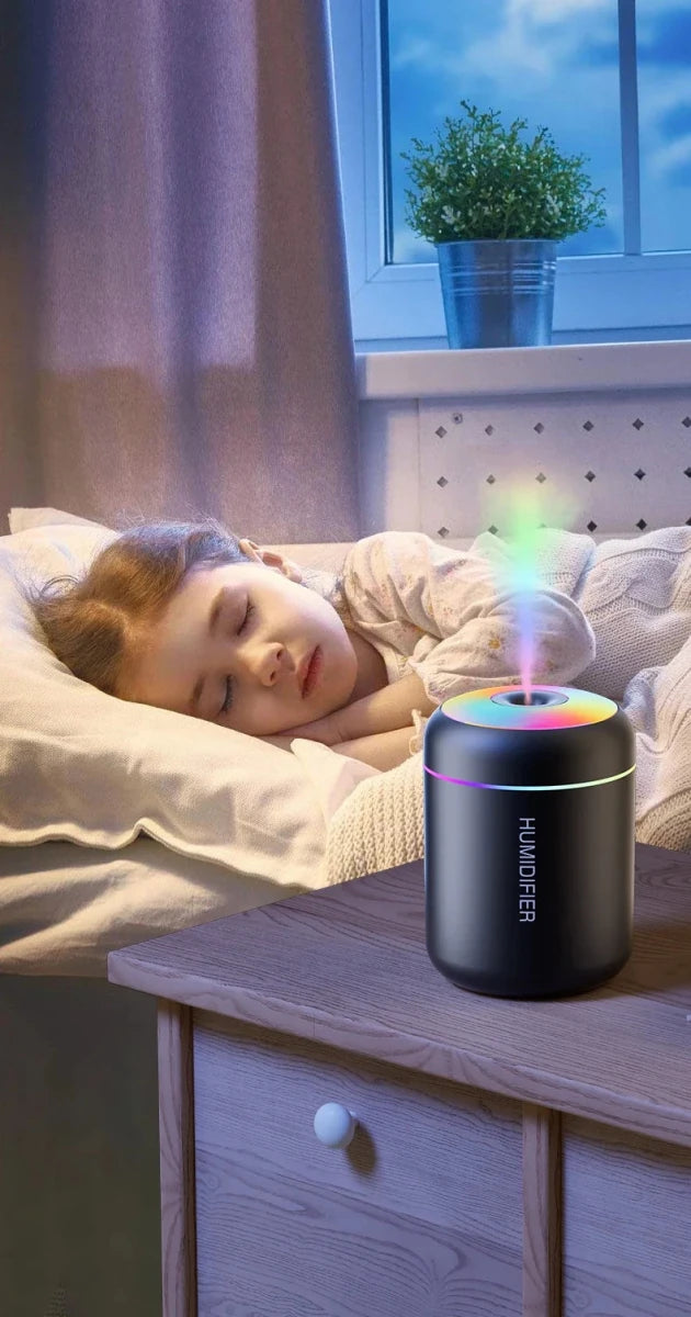 Mini Humidifier with Aromatherapy – USB Essential Oil Diffuser 6 oz with LED Light – Perfect for Car, Bedroom & Office - Nalani - Fashion Clothing and Decor