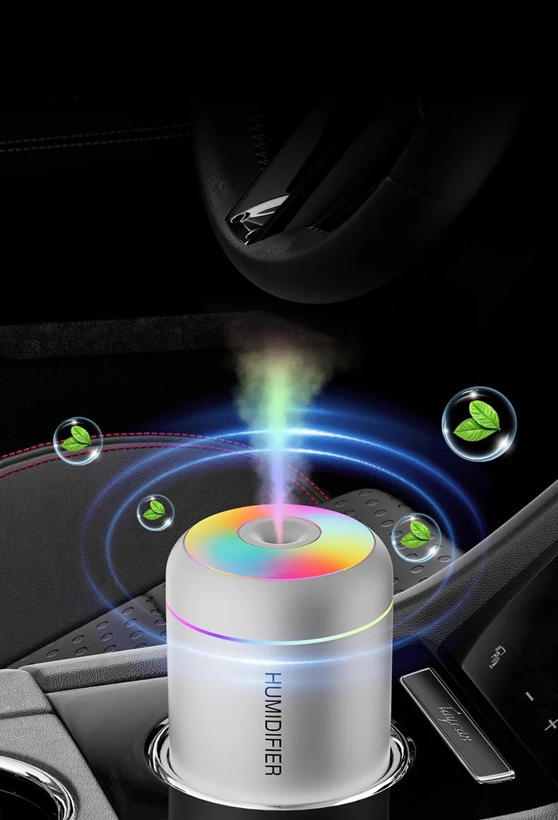 Mini Humidifier with Aromatherapy – USB Essential Oil Diffuser 6 oz with LED Light – Perfect for Car, Bedroom & Office - Nalani - Fashion Clothing and Decor