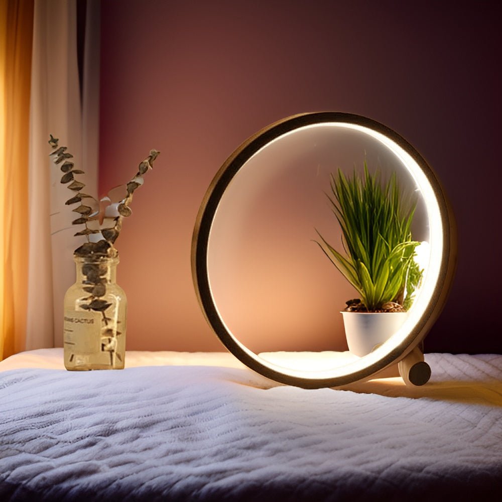 Minimalist Dimmable Table Lamp – Modern Round LED Lamp with Touch Control, Warm & Bright White, USB Powered – EclipseAura Lamp - Nalani - Fashion Clothing and Decor