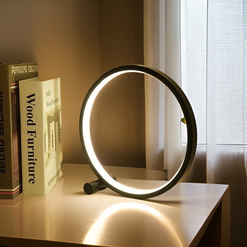 Minimalist Dimmable Table Lamp – Modern Round LED Lamp with Touch Control, Warm & Bright White, USB Powered – EclipseAura Lamp - Nalani - Fashion Clothing and Decor