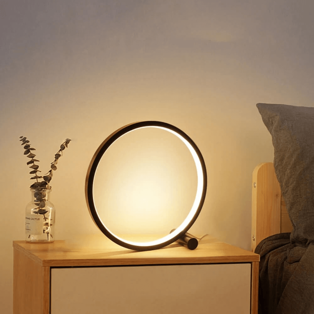 Minimalist Dimmable Table Lamp – Modern Round LED Lamp with Touch Control, Warm & Bright White, USB Powered – EclipseAura Lamp - Nalani - Fashion Clothing and Decor