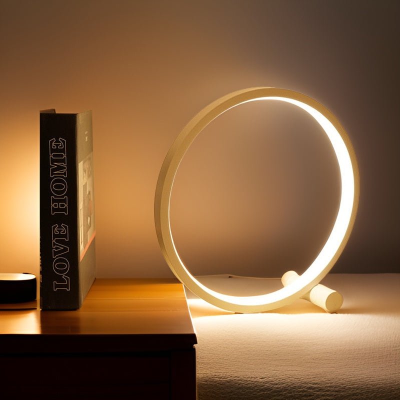 Minimalist Dimmable Table Lamp – Modern Round LED Lamp with Touch Control, Warm & Bright White, USB Powered – EclipseAura Lamp - Nalani - Fashion Clothing and Decor