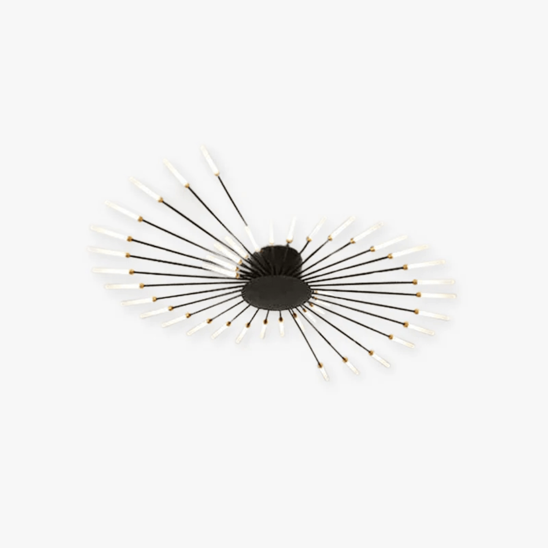 Modern Large LED Ceiling Lamp – Dimmable Flush Mount Ceiling Light with 12 to 42 Light Elements, Gold or Black – LumenMax - Nalani - Fashion Clothing and Decor