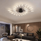 Modern Large LED Ceiling Lamp – Dimmable Flush Mount Ceiling Light with 12 to 42 Light Elements, Gold or Black – LumenMax - Nalani - Fashion Clothing and Decor