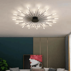 Modern Large LED Ceiling Lamp – Dimmable Flush Mount Ceiling Light with 12 to 42 Light Elements, Gold or Black – LumenMax - Nalani - Fashion Clothing and Decor