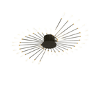 Modern Large LED Ceiling Lamp – Dimmable Flush Mount Ceiling Light with 12 to 42 Light Elements, Gold or Black – LumenMax - Nalani - Fashion Clothing and Decor