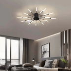 Modern Large LED Ceiling Lamp – Dimmable Flush Mount Ceiling Light with 12 to 42 Light Elements, Gold or Black – LumenMax - Nalani - Fashion Clothing and Decor