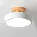 Modern LED Ceiling Lamp – Wood & Acrylic Flush Mount Ceiling Light for Bedroom, Dining & Living Room, 5 Colors – LunaLux - Nalani - Fashion Clothing and Decor