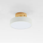 Modern LED Ceiling Lamp – Wood & Acrylic Flush Mount Ceiling Light for Bedroom, Dining & Living Room, 5 Colors – LunaLux - Nalani - Fashion Clothing and Decor