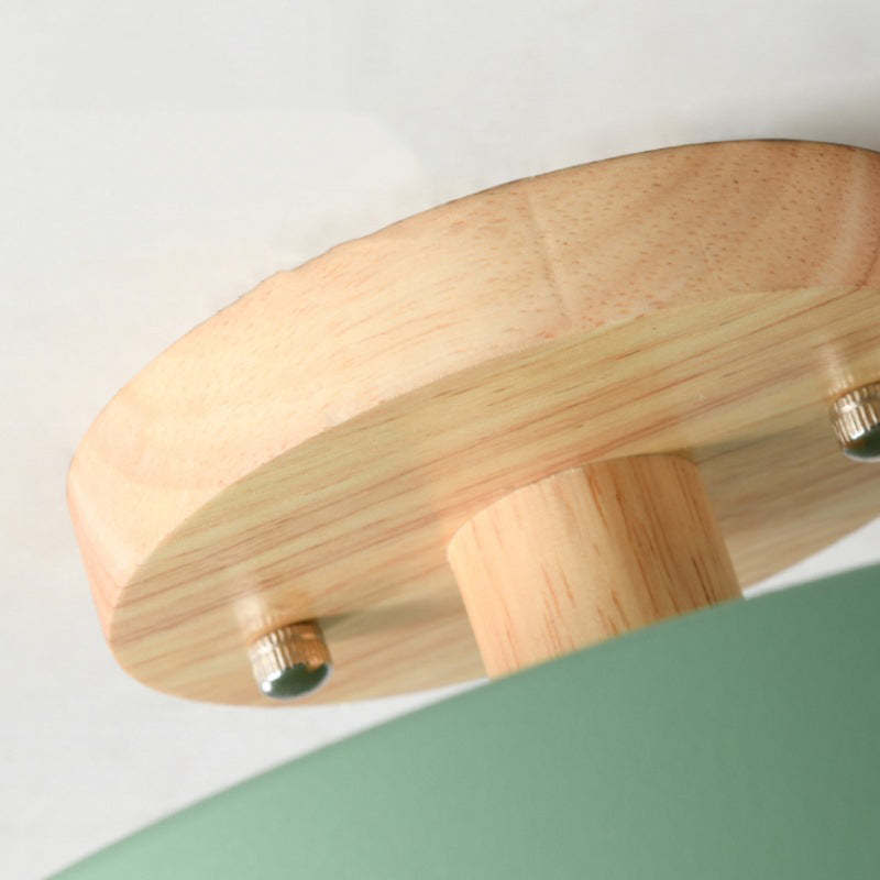 Modern LED Ceiling Lamp – Wood & Acrylic Flush Mount Ceiling Light for Bedroom, Dining & Living Room, 5 Colors – LunaLux - Nalani - Fashion Clothing and Decor