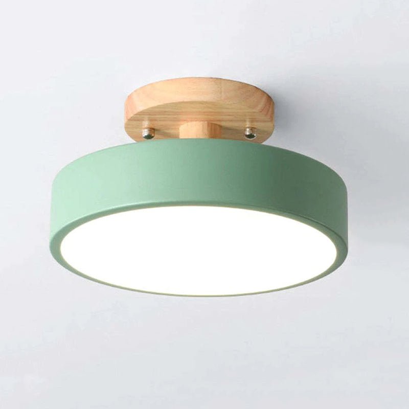 Modern LED Ceiling Lamp – Wood & Acrylic Flush Mount Ceiling Light for Bedroom, Dining & Living Room, 5 Colors – LunaLux - Nalani - Fashion Clothing and Decor