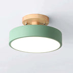Modern LED Ceiling Lamp – Wood & Acrylic Flush Mount Ceiling Light for Bedroom, Dining & Living Room, 5 Colors – LunaLux - Nalani - Fashion Clothing and Decor