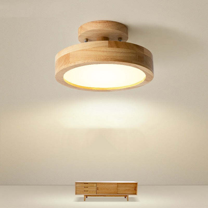 Modern LED Ceiling Lamp – Wood & Acrylic Flush Mount Ceiling Light for Bedroom, Dining & Living Room, 5 Colors – LunaLux - Nalani - Fashion Clothing and Decor