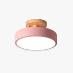 Modern LED Ceiling Lamp – Wood & Acrylic Flush Mount Ceiling Light for Bedroom, Dining & Living Room, 5 Colors – LunaLux - Nalani - Fashion Clothing and Decor