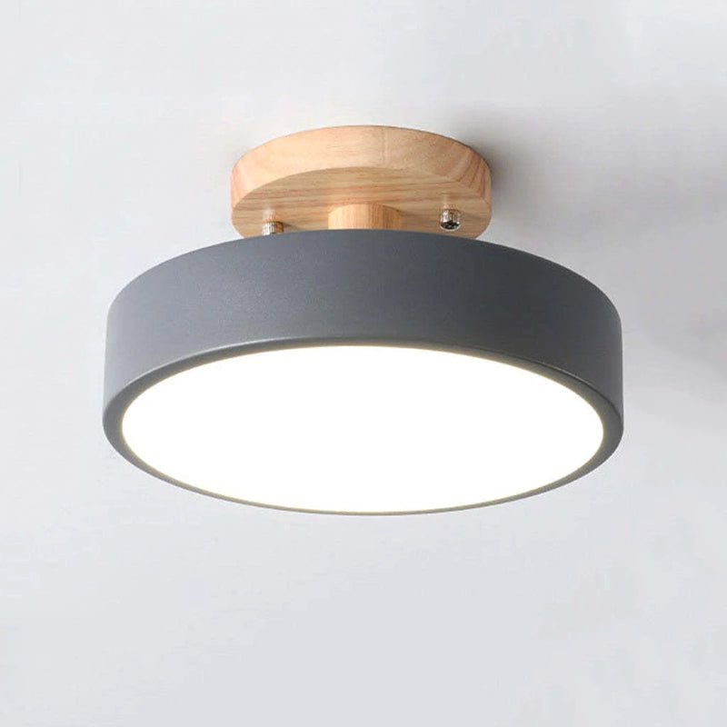 Modern LED Ceiling Lamp – Wood & Acrylic Flush Mount Ceiling Light for Bedroom, Dining & Living Room, 5 Colors – LunaLux - Nalani - Fashion Clothing and Decor