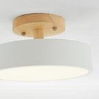 Modern LED Ceiling Lamp – Wood & Acrylic Flush Mount Ceiling Light for Bedroom, Dining & Living Room, 5 Colors – LunaLux - Nalani - Fashion Clothing and Decor