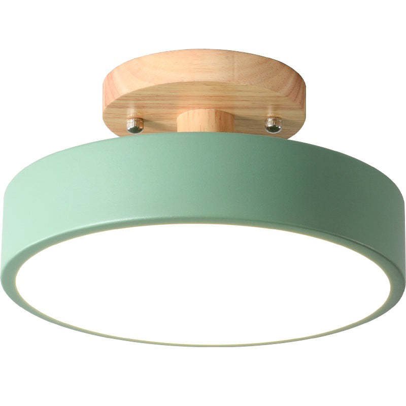 Modern LED Ceiling Lamp – Wood & Acrylic Flush Mount Ceiling Light for Bedroom, Dining & Living Room, 5 Colors – LunaLux - Nalani - Fashion Clothing and Decor