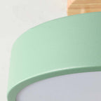 Modern LED Ceiling Lamp – Wood & Acrylic Flush Mount Ceiling Light for Bedroom, Dining & Living Room, 5 Colors – LunaLux - Nalani - Fashion Clothing and Decor