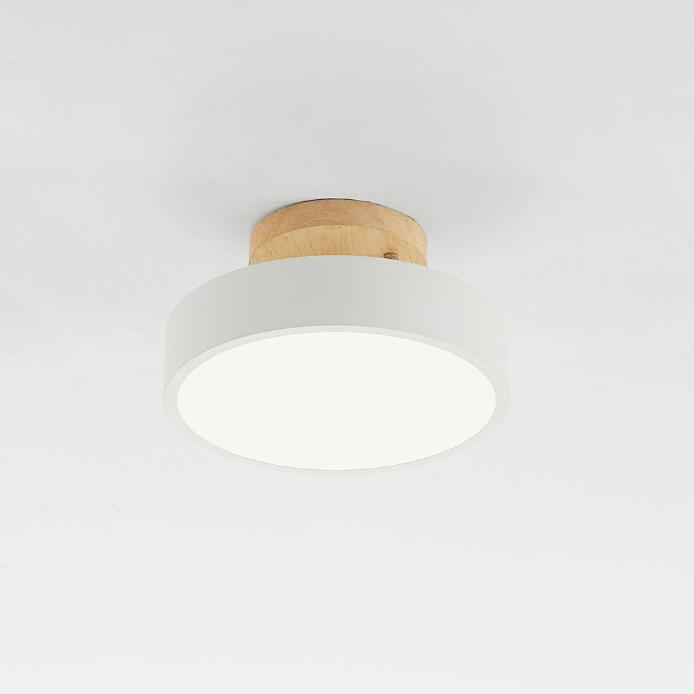 Modern LED Ceiling Lamp – Wood & Acrylic Flush Mount Ceiling Light for Bedroom, Dining & Living Room, 5 Colors – LunaLux - Nalani - Fashion Clothing and Decor
