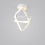 Modern LED Ceiling Light – 18W Flush Mount Double Ring Ceiling Lamp, 3000K Warm White, Round, Square, Rectangle or Wave - Nalani - Fashion Clothing and Decor