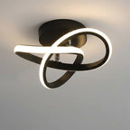 Modern LED Ceiling Light – 18W Flush Mount Double Ring Ceiling Lamp, 3000K Warm White, Round, Square, Rectangle or Wave - Nalani - Fashion Clothing and Decor