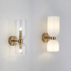 Modern Wall Lamp With Dual Glass Shades LED Lighting - Nalani - UK Fashion Clothing and Decor