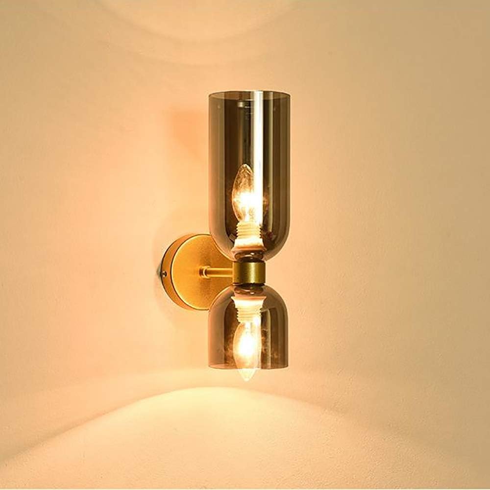 Modern Wall Lamp With Dual Glass Shades LED Lighting - Nalani - UK Fashion Clothing and Decor
