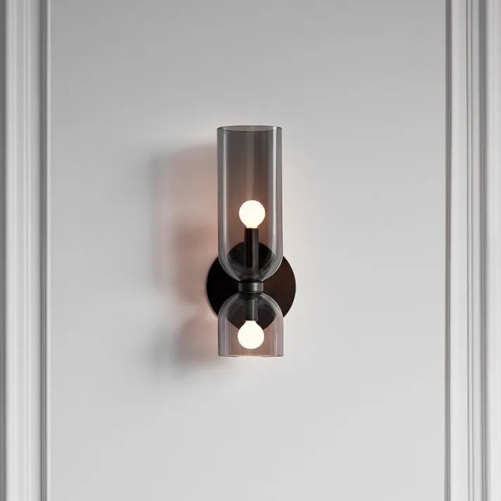 Modern Wall Lamp With Dual Glass Shades LED Lighting - Nalani - UK Fashion Clothing and Decor