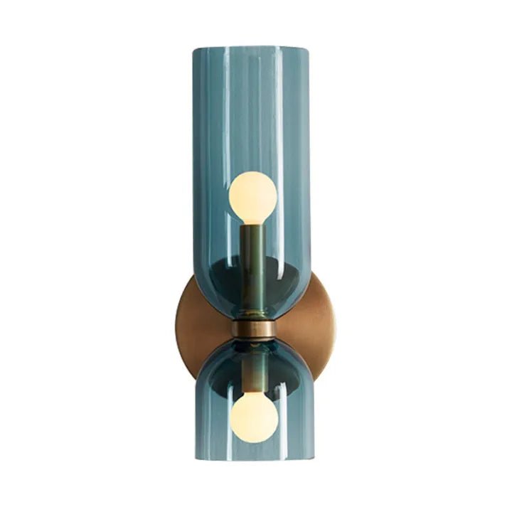 Modern Wall Lamp With Dual Glass Shades LED Lighting - Nalani - UK Fashion Clothing and Decor