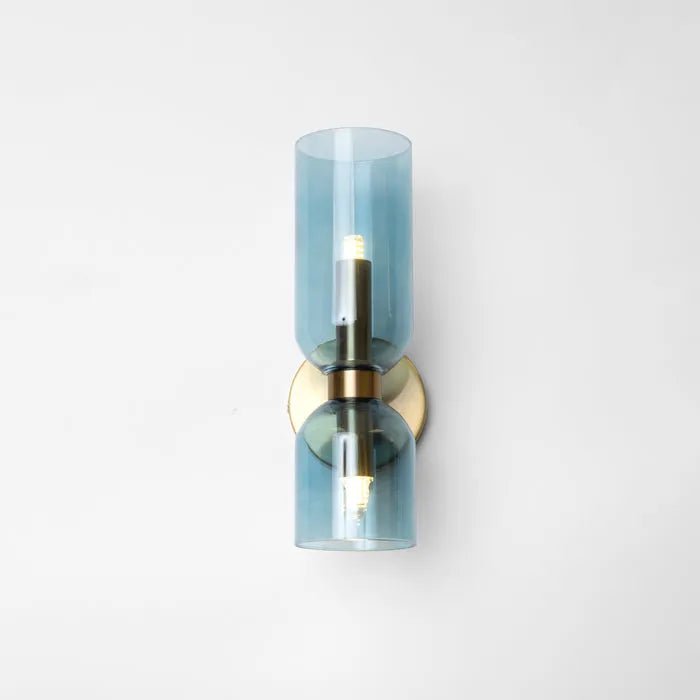 Modern Wall Lamp With Dual Glass Shades LED Lighting - Nalani - UK Fashion Clothing and Decor