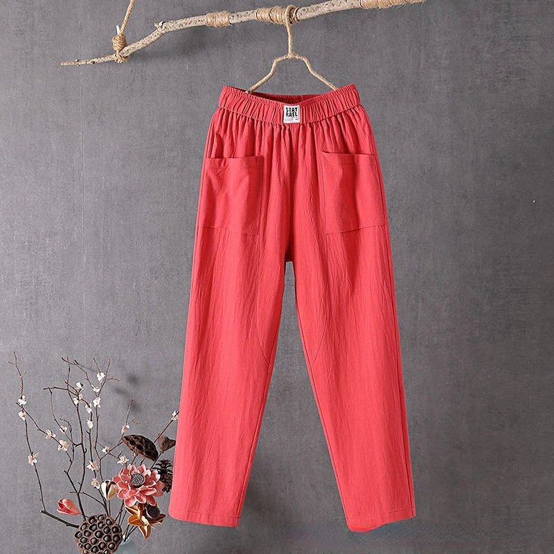 Nalani | Casual summer trousers for women with large pockets | Straight leg - Nalani - Fashion Clothing and Decor