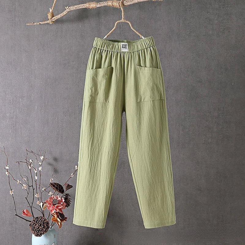 Nalani | Casual summer trousers for women with large pockets | Straight leg - Nalani - Fashion Clothing and Decor