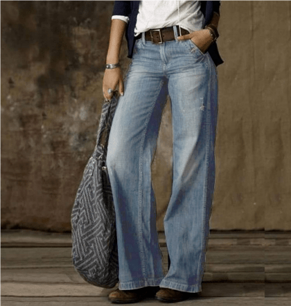 Nalani | Vintage baggy jeans for women with wide leg | High waist - Nalani - Fashion Clothing and Decor