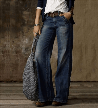 Nalani | Vintage baggy jeans for women with wide leg | High waist - Nalani - Fashion Clothing and Decor
