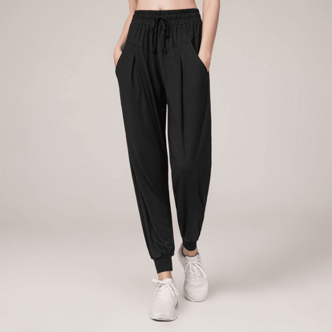 Nalani | Women's High - Waisted Jogging Pants with Drawstring | Relaxed Fit - Nalani - Fashion Clothing and Decor