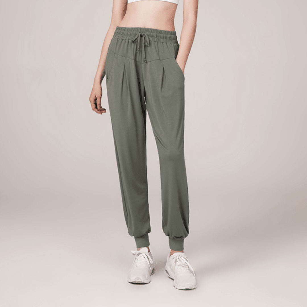 Nalani | Women's High - Waisted Jogging Pants with Drawstring | Relaxed Fit - Nalani - Fashion Clothing and Decor