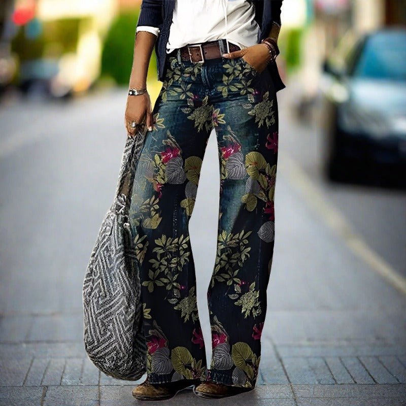 Nalani | Women's Printed Baggy Jeans | Vintage - Nalani - Fashion Clothing and Decor