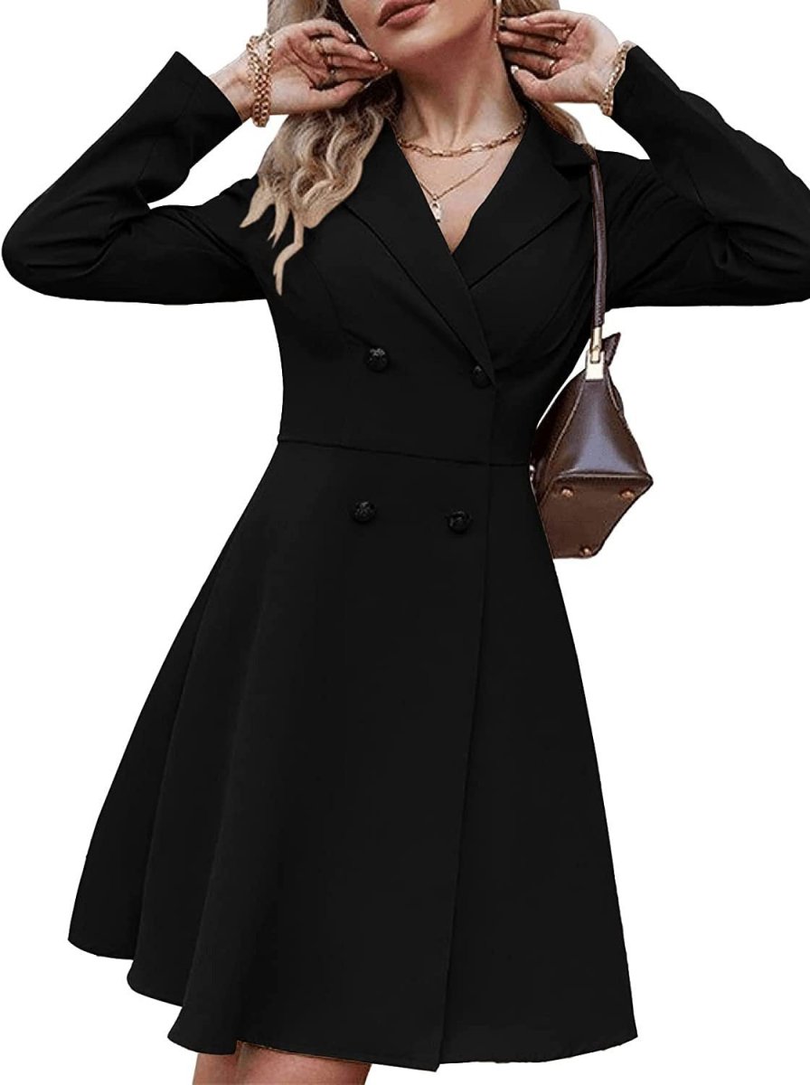 Nalani Women’s Trench Coat – Tailored Fit – Double - Breasted – Notched Lapel – Knee Length - Nalani - UK Fashion Clothing and Decor