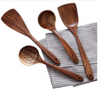 Natural Wooden Kitchen Set – Rustic Wooden Cooking Utensils, Set of 4 or 7 Pieces – RustiCook - Nalani - Fashion Clothing and Decor