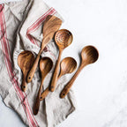 Natural Wooden Kitchen Set – Rustic Wooden Cooking Utensils, Set of 4 or 7 Pieces – RustiCook - Nalani - Fashion Clothing and Decor